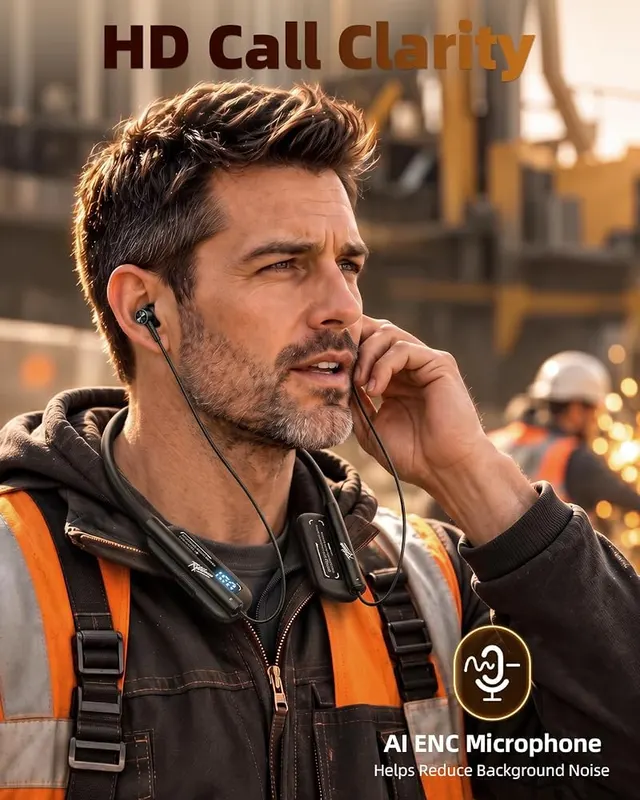 Rythboom Neckband Bluetooth Headphones – Water resistant ipx7 build