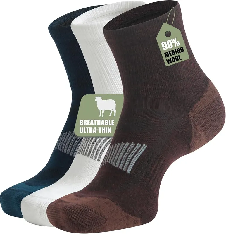 RZTT 3 Pack Men’s 90% Merino Wool