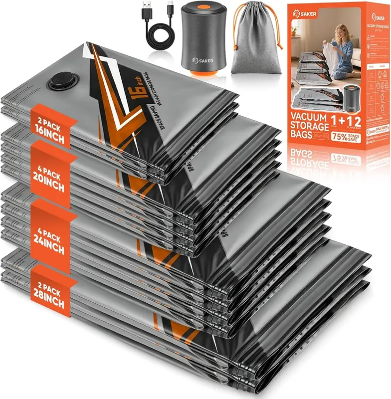 Saker Vacuum Storage Bags in gray