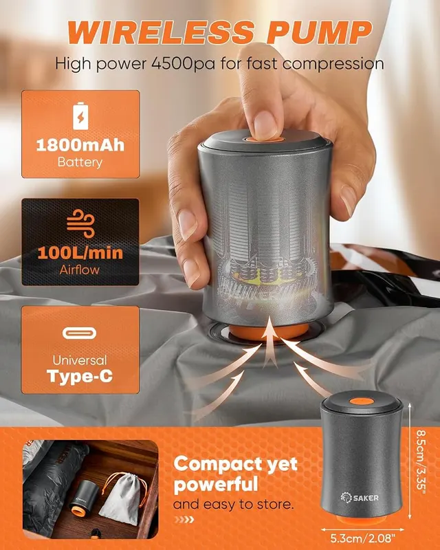 Saker Vacuum Storage Bags – Four sizes for luggage and home