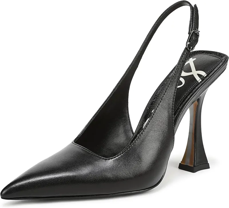 Sam Edelman Women’s Odette Pump in Black Smooth Leather