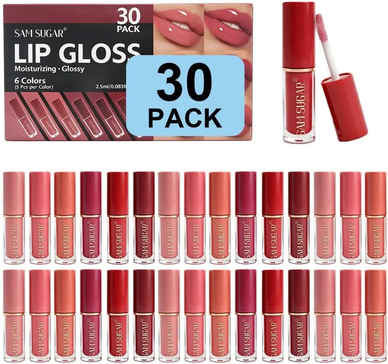 sam sugar 30 Pcs Lip Gloss Set