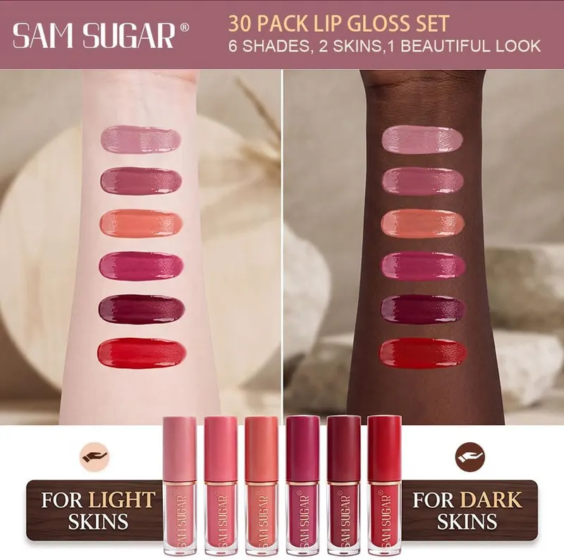 sam sugar 30 Pcs Lip Gloss Set – Bulk pack of thirty pieces
