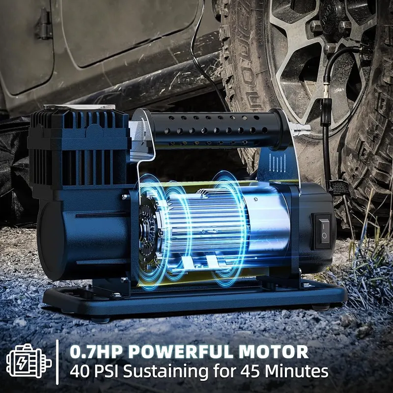 SAMOUT 12V Air Compressor – With an extended 26