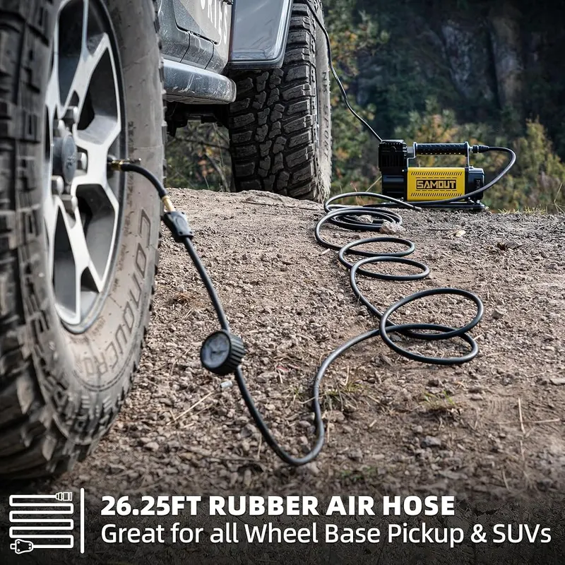 SAMOUT 12V Air Compressor – Heavy-duty storage bag perfect way to store