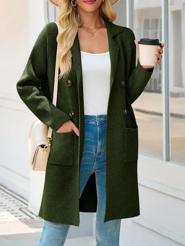 Saodimallsu Womens Long Cardigan Sweaters Open Front – Open front long cardigan