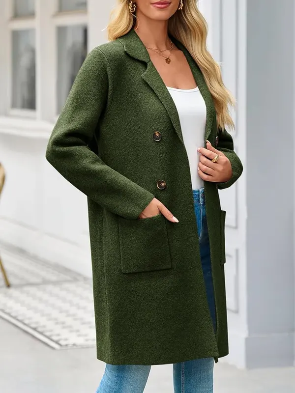 Saodimallsu Womens Long Cardigan Sweaters Open Front – Two front pockets