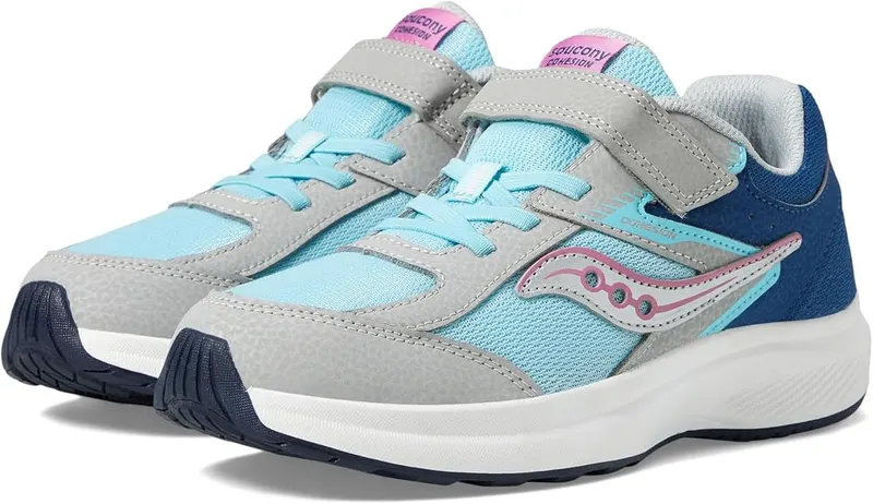 Saucony Cohesion KDZ Alternative Closure Navy/Light Blue 6.5 Wide Little Kid in Navy/Light Blue