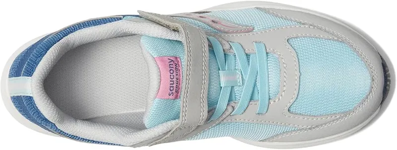 Saucony Cohesion KDZ Alternative Closure Navy/Light Blue 6.5 Wide Little Kid – Mesh upper for breathability