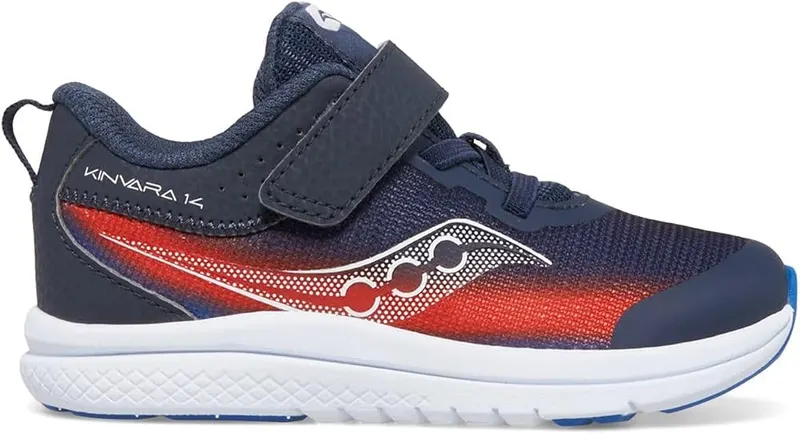 Saucony Kinvara 14 Alternative Closure Jr Navy/Red – 100% recycled poly sock construction