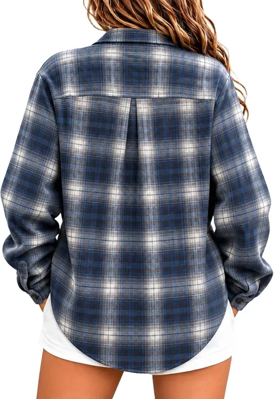 SdGgsgv Plaid Flannel Shirts Y2k C02 Blue – Plaid Design