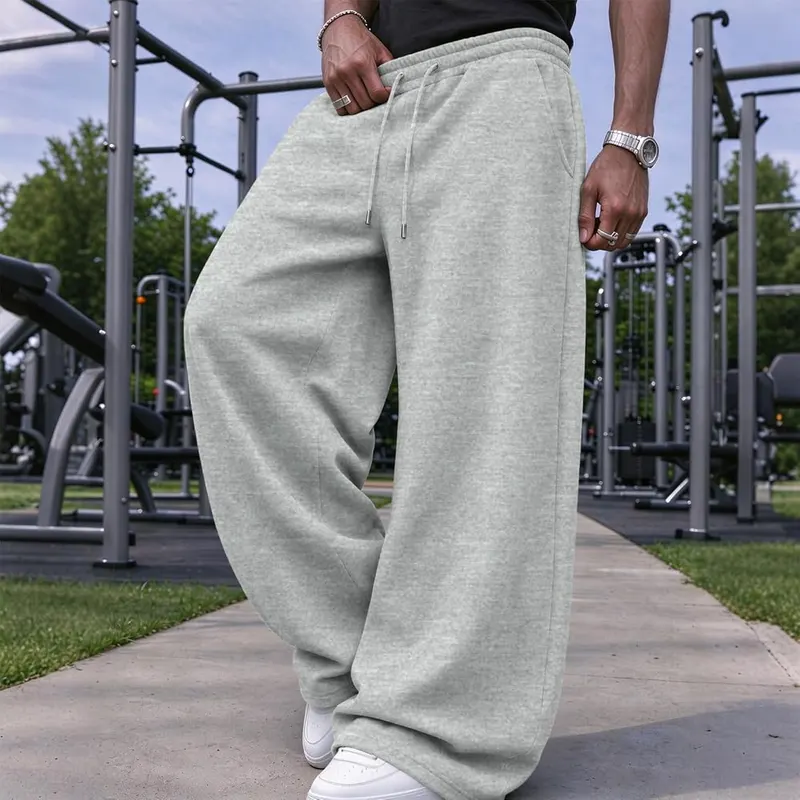 SdGgsgv Wide Leg Sweatpants D01 Grey – Easy to Mix & Match