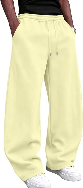 SdGgsgv Wide Leg Sweatpants D05 Beige in D05 Beige
