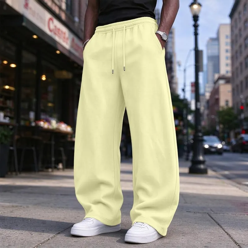 SdGgsgv Wide Leg Sweatpants D05 Beige – Relaxed Wide Leg Fit