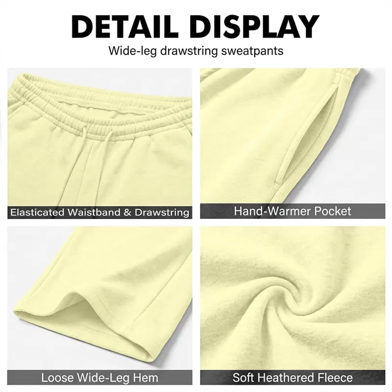 SdGgsgv Wide Leg Sweatpants D05 Beige – For Lounging & Casual Outings