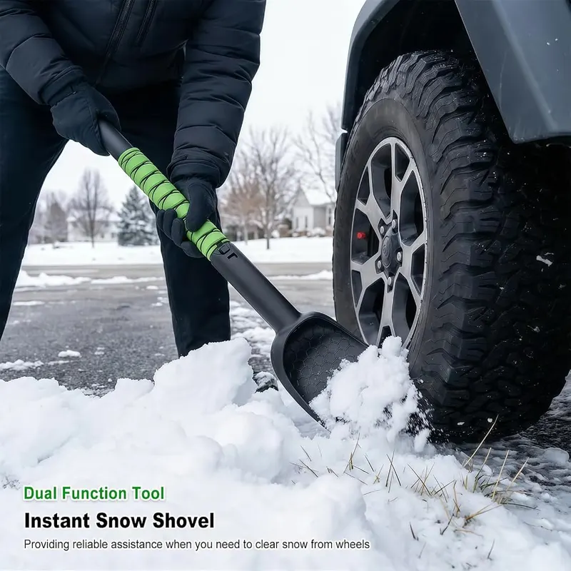 SEAAES 45 Inch Long Extendable Snow Brush – Ergonomic anti slip foam grip