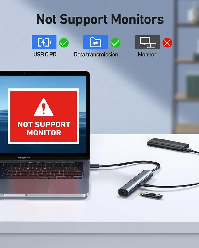 Selore&S-Global 10Gbps USB-C Hub – Works with MacBook, iPad and PCs