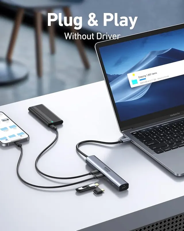 Selore&S-Global 10Gbps USB-C Hub – Compact multiport adapter