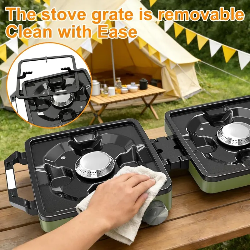 SENBOWE 2-Burner Pro Camping Stove Green – 𝐋𝐈𝐅𝐄𝐓𝐈𝐌𝐄 𝐖𝐀𝐑𝐑𝐀𝐍𝐓𝐘