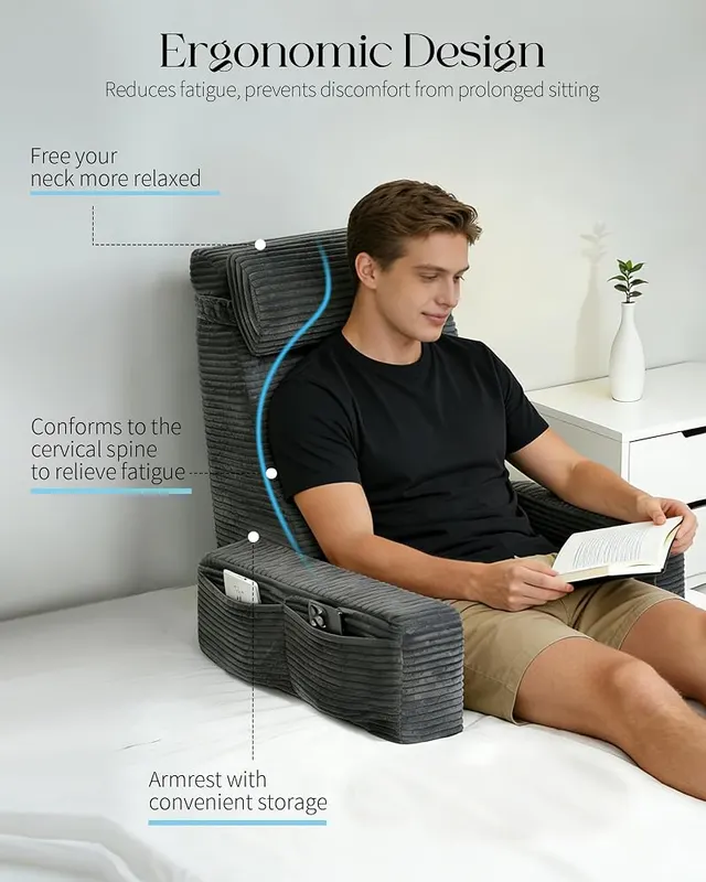 Seniny 24″ Reading Pillow – Suited to dorms and study spaces