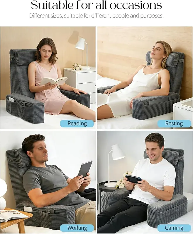 Seniny 24″ Reading Pillow – Made for reading and watching TV