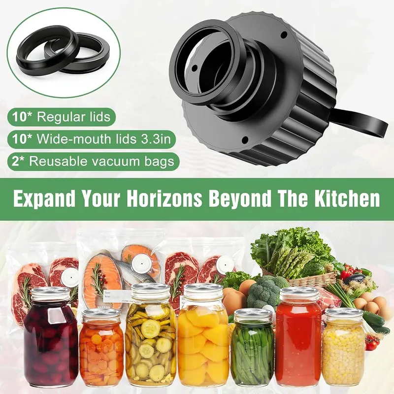 Senlinyu Electric Mason Jar Vacuum Sealer Kit – Wide Compatibility