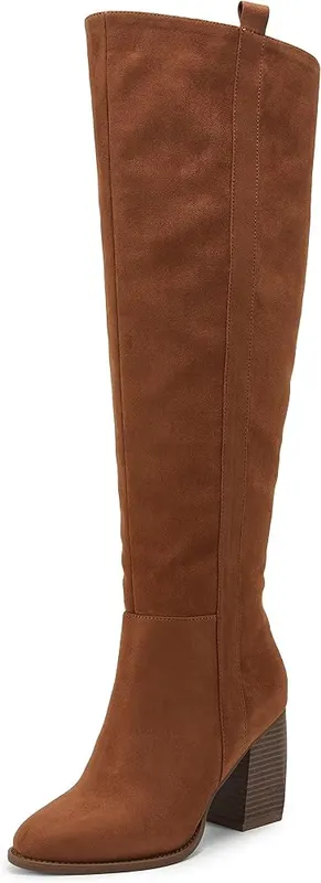 SERAIH Womens Over The Knee Thigh High in Brown