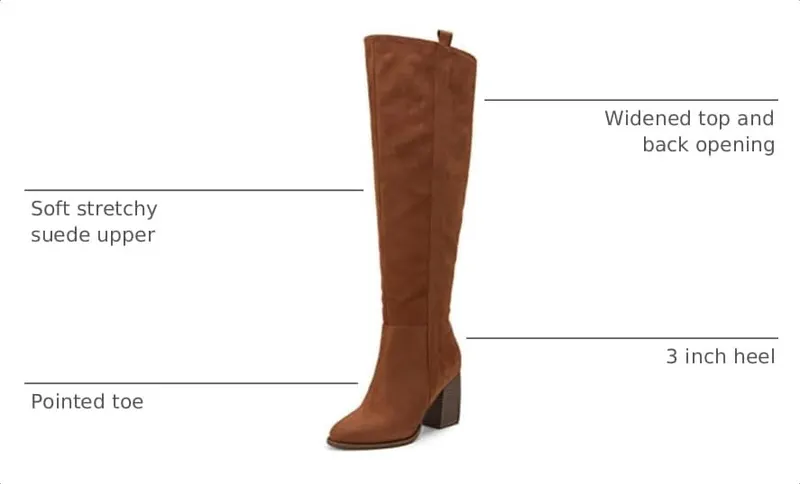 SERAIH Womens Over The Knee Thigh High – Open Boot Design