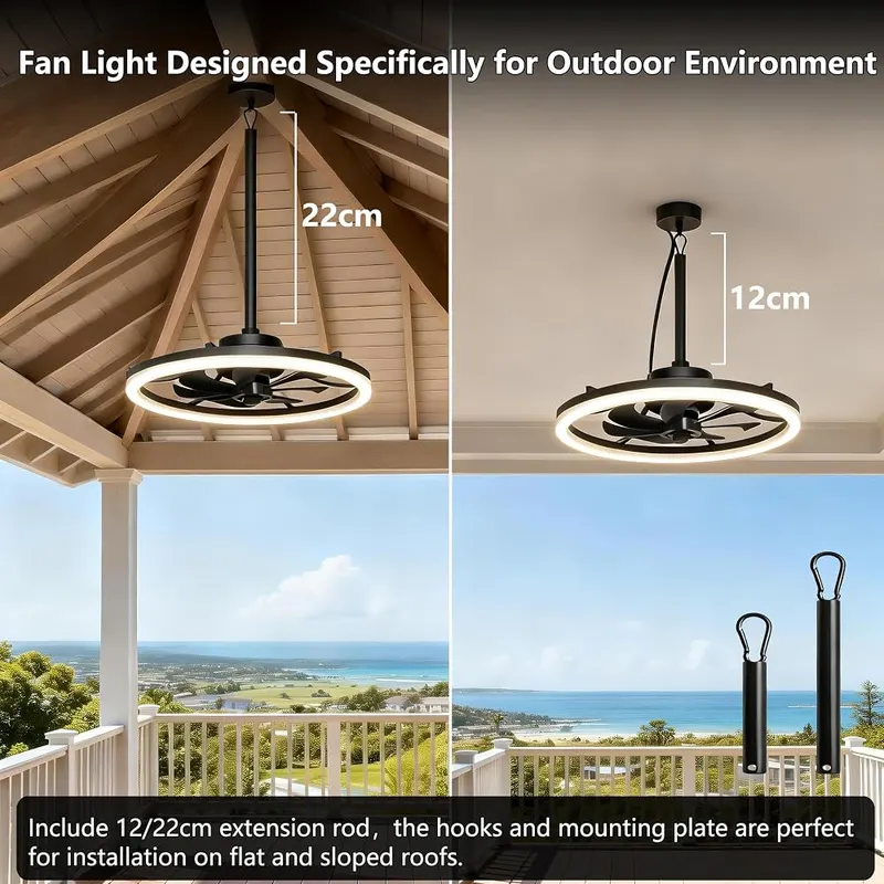 Seyxicnor 20” Outdoor Ceiling Fan – product photo 9 of 9