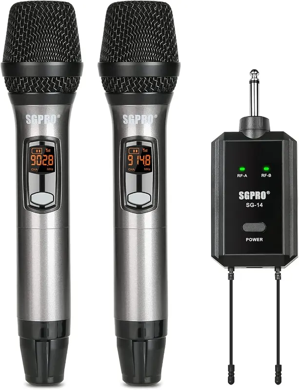 SGPRO SG-14 Dual Wireless Handheld Microphone Set