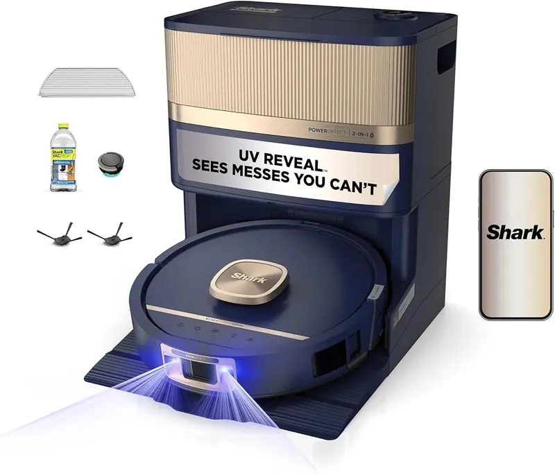 Shark UV Reveal PowerDetect Robot Vacuum in Blue Harbor