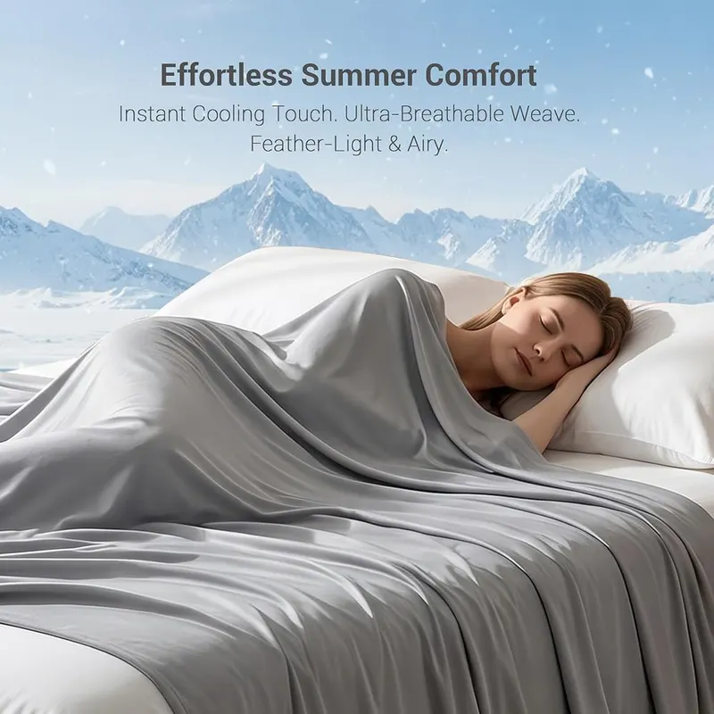 SheRest Silky Satin Cooling Blanket – Advanced breathable fiber construction