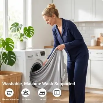 SheRest Silky Satin Cooling Blanket – Machine washable for easy care