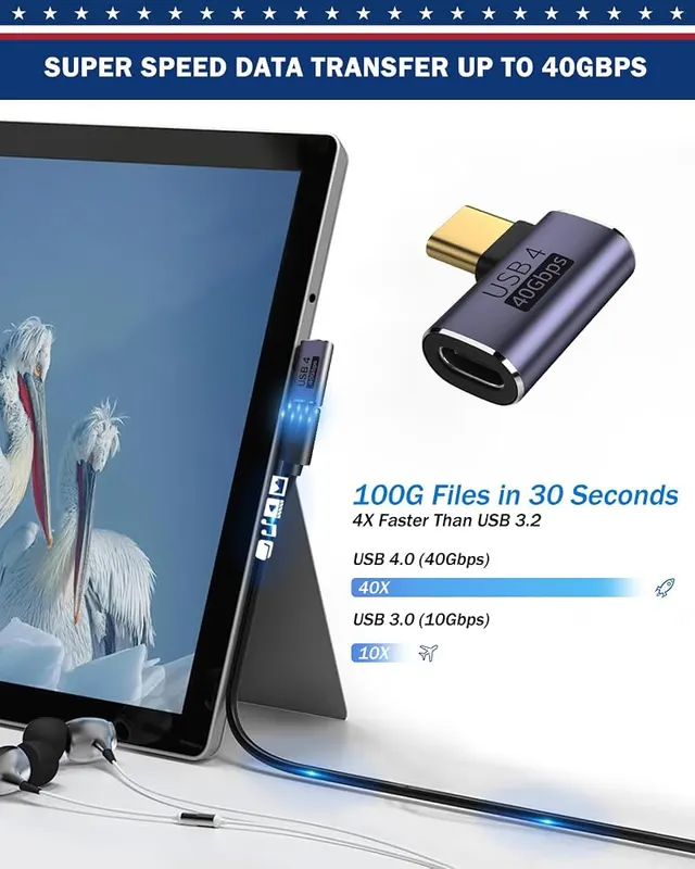 ShineeKee 90 Degree Right Angle USB C – Multi-Functional