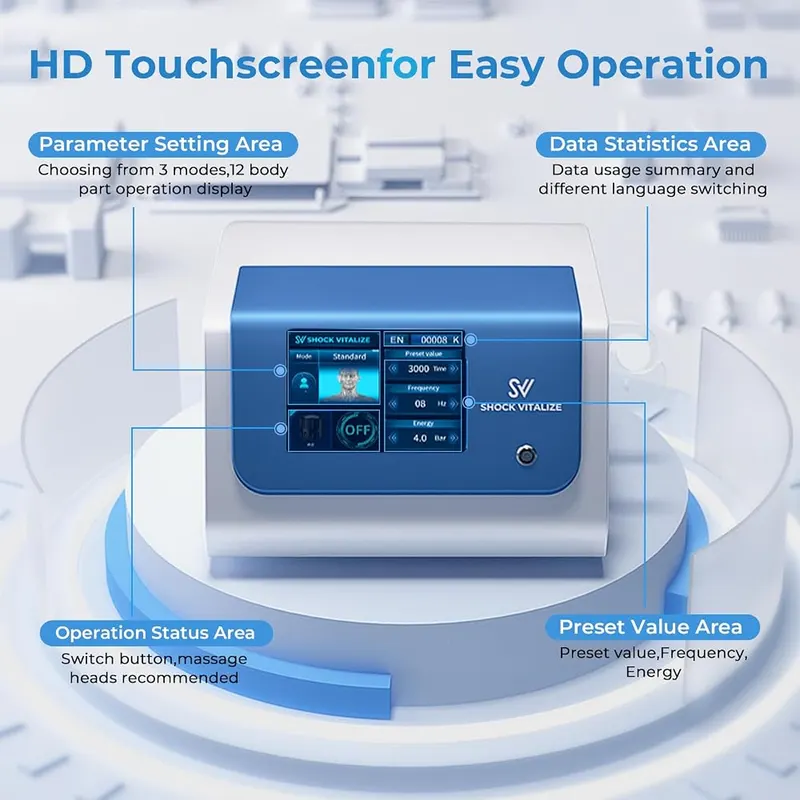 SHOCK VITALIZE Shock Therapy Machine – Seven interchangeable massage heads included