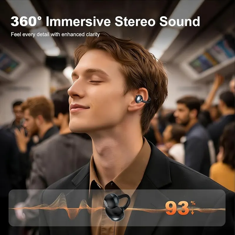 Shovira Open-Ear Earbuds – Stable ball-joint movement fit