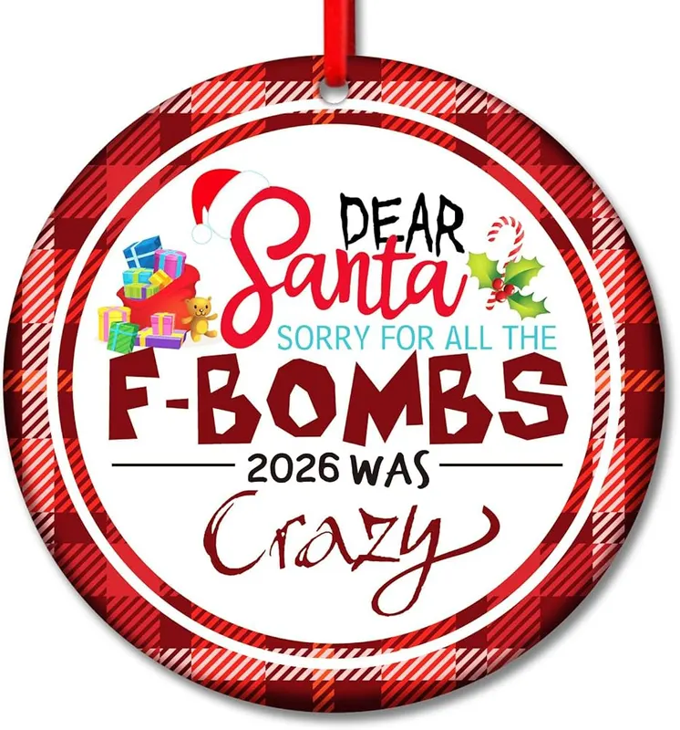 SICOHOME Funny Christmas Ornament 2026 in F-bombs