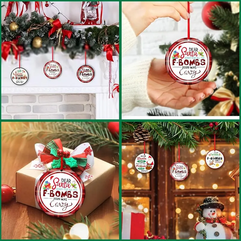 SICOHOME Funny Christmas Ornament 2026 – Gift box presentation