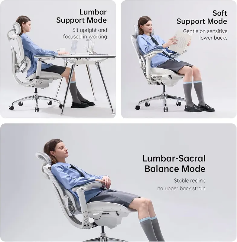 SIHOO Doro C300 Pro V2 Ergonomic Office 8D White – High back computer chair