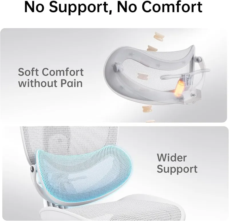 SIHOO Doro C300 Pro V2 Ergonomic Office 8D White – Reclines to 135 degrees