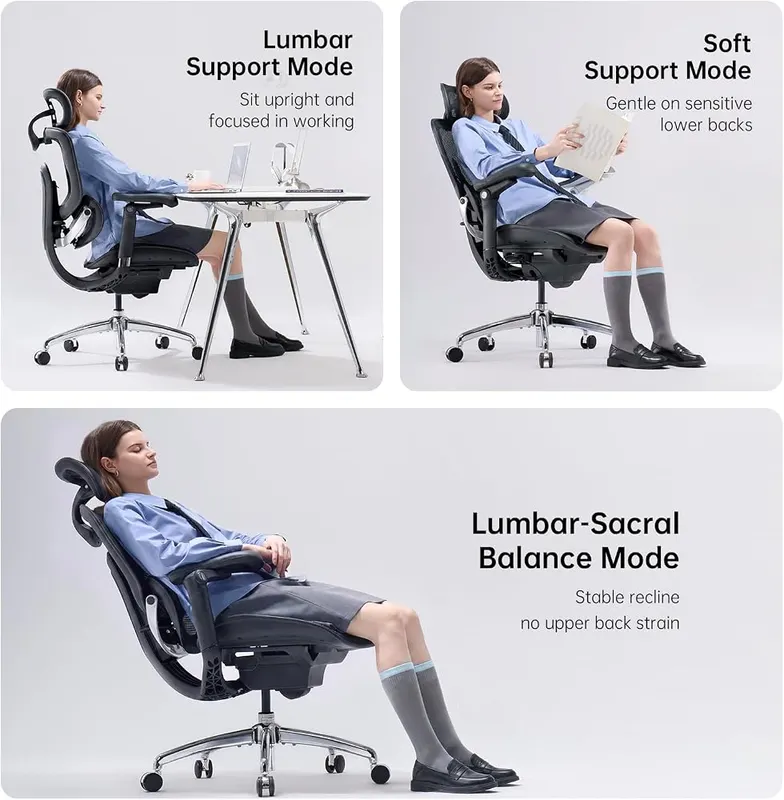 SIHOO Doro C300 Pro V2 Ergonomic Office 8D – Recline up to 135 degrees