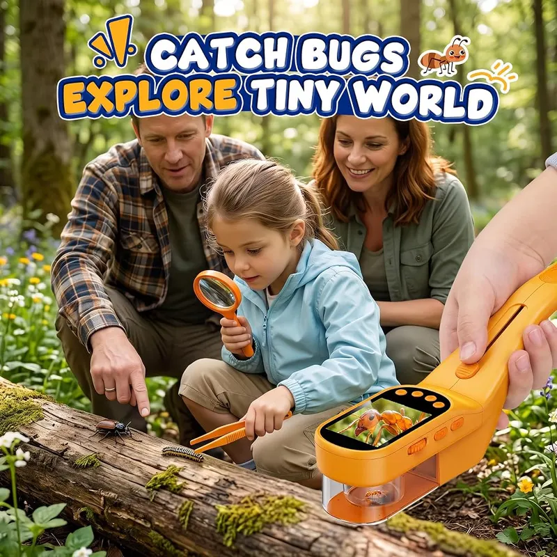 SIIOOE Bug Catcher Microscope – Upgraded 2.4 inch IPS display screen