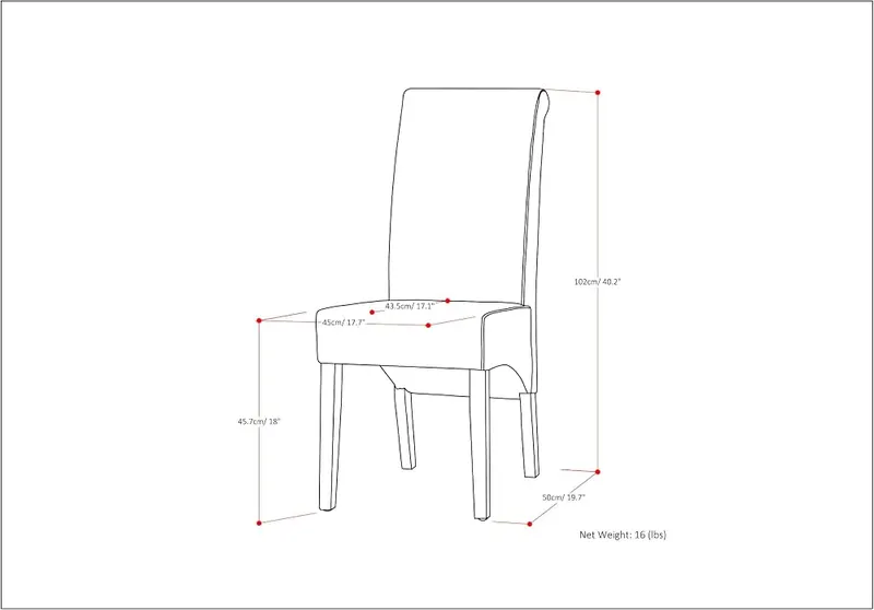 SIMPLIHOME Avalon Linen-Style Parsons Dining Chairs – product photo 2 of 9