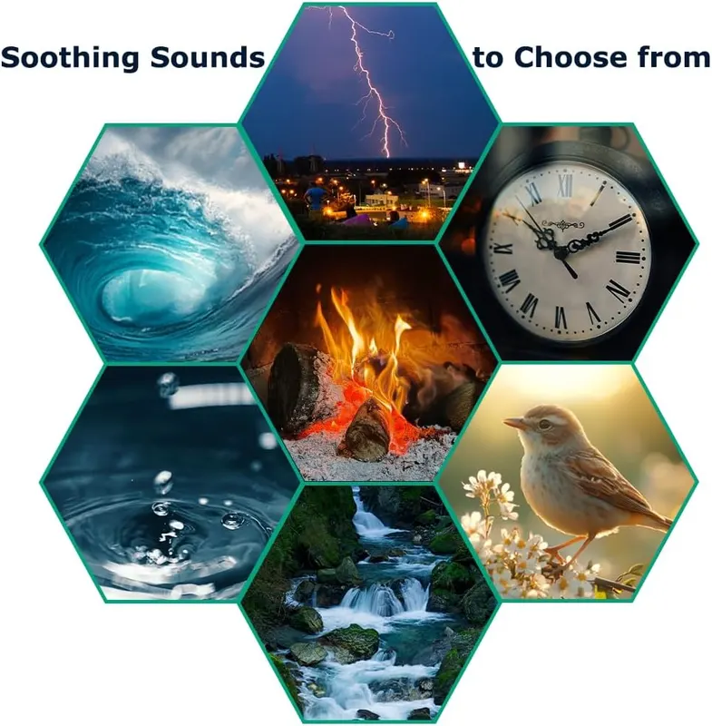 SINGMIO M10 White Noise Sound Machine – Features twenty-six distinct soothing sounds