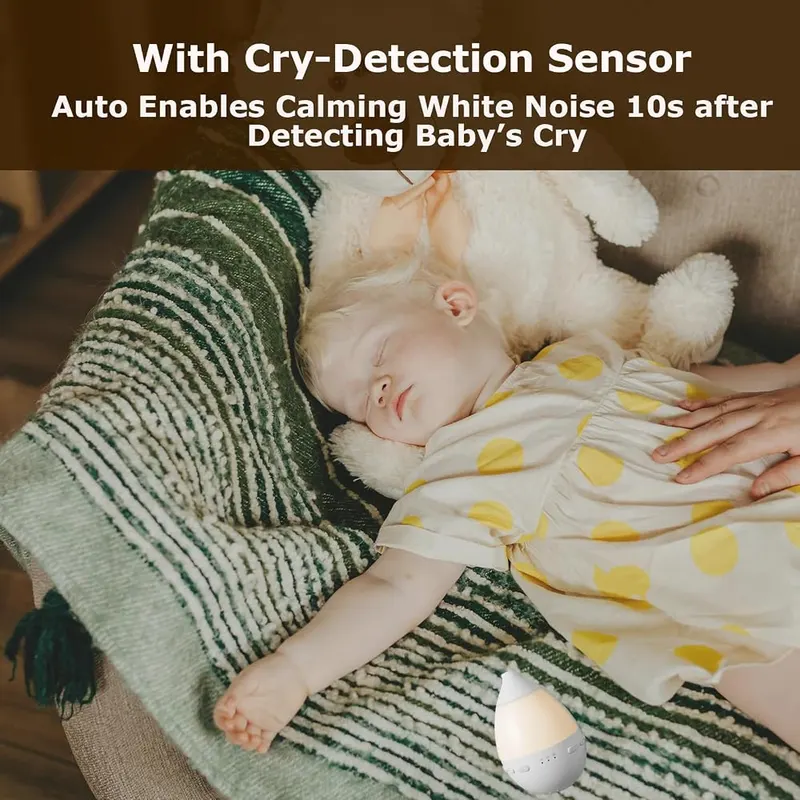 SINGMIO M10 White Noise Sound Machine – Smart baby cry sensor function