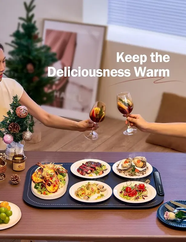 SINOPUREN Food Warming Mat – Compact storage for cabinets and drawers