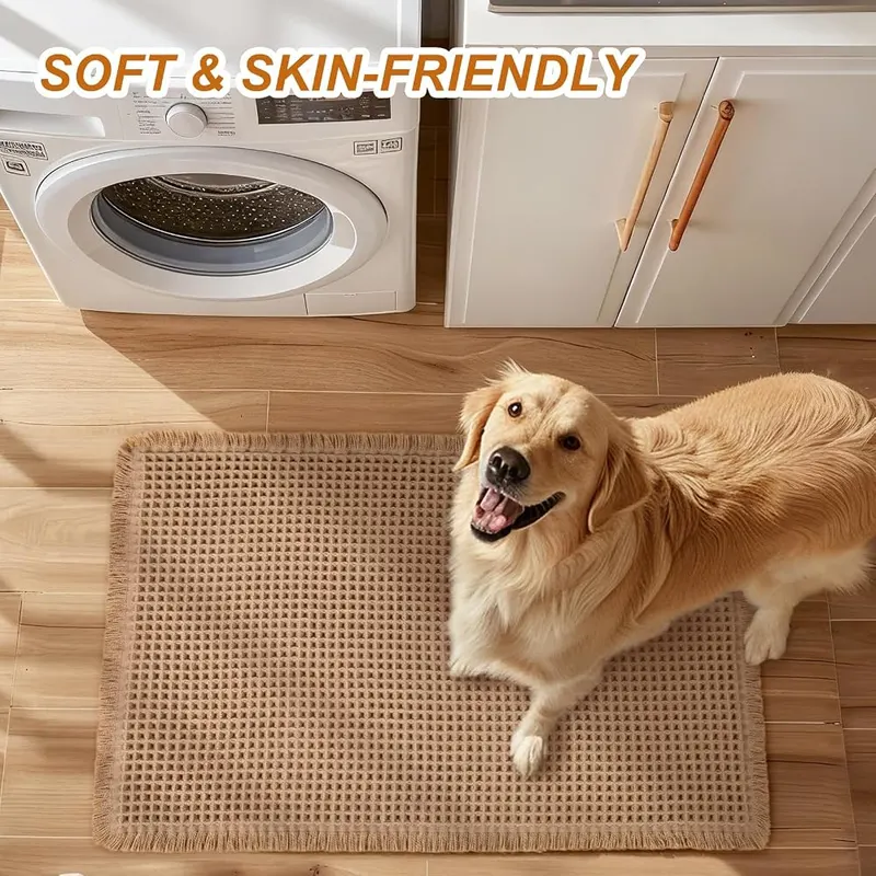 Siyaluens Luxury Waffle Bath Mat – Absorbent quick-dry design