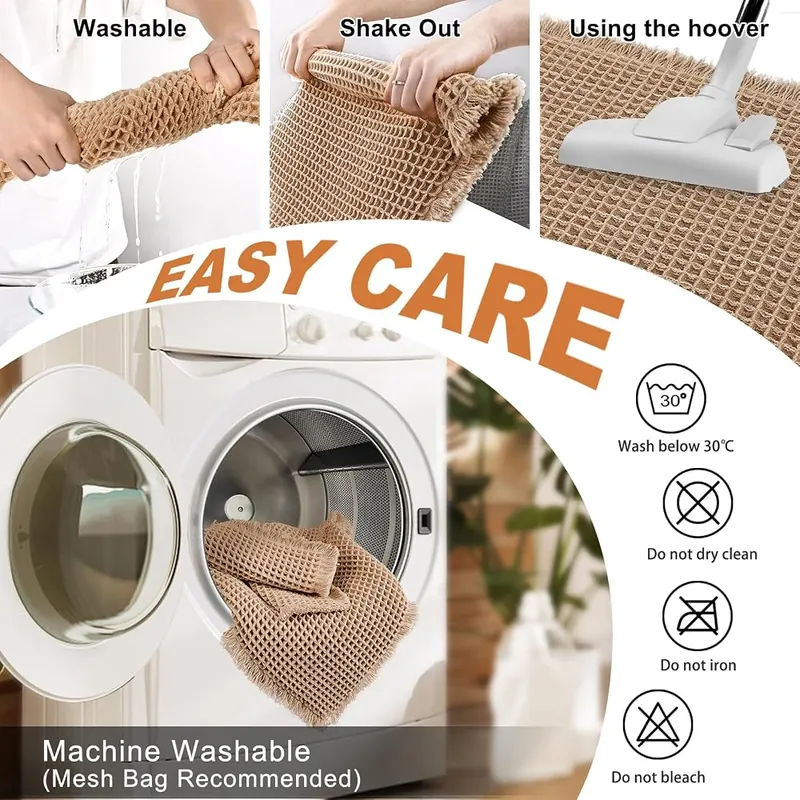 Siyaluens Luxury Waffle Bath Mat – Machine washable mat