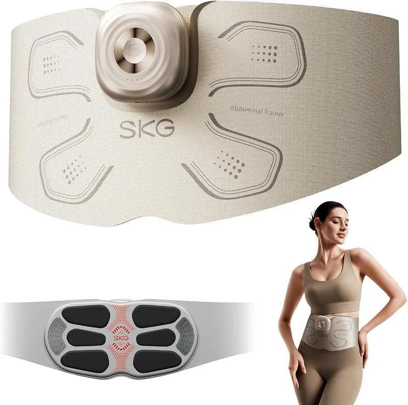 SKG QS500 FlexNova Dual-Action Abdominal Trainer Belt in Beige