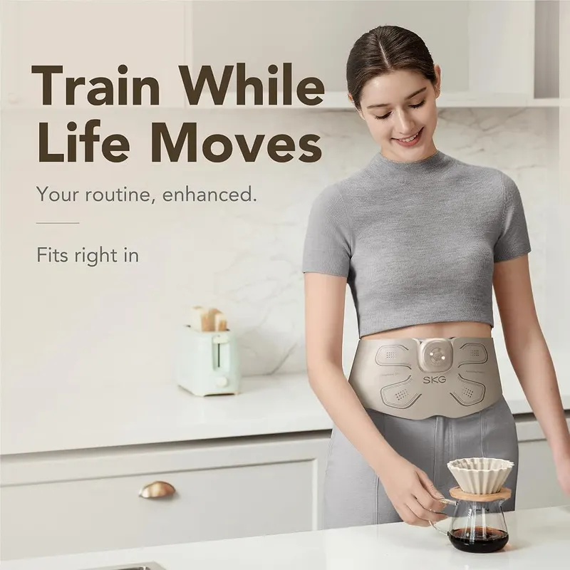 SKG QS500 FlexNova Dual-Action Abdominal Trainer Belt – 10,800mm² heated zone with three temperatures